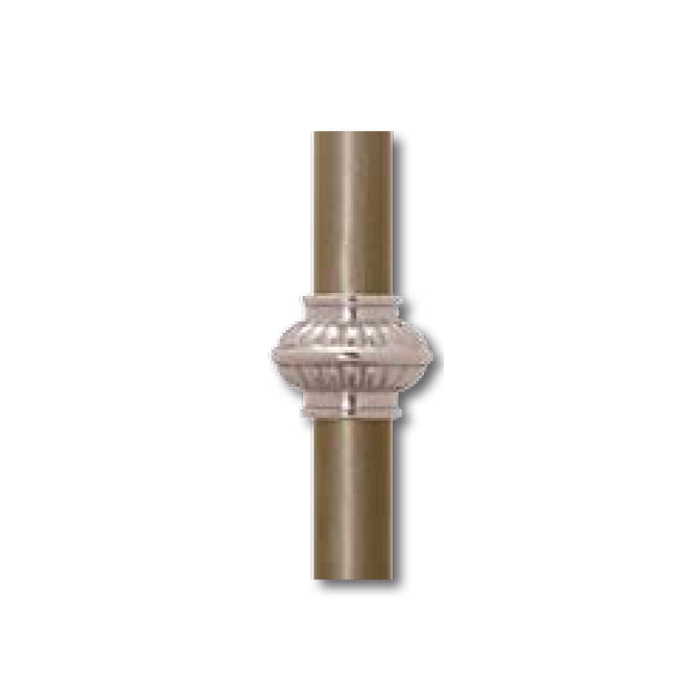 Picket Collar for 1-3/16" dia., Brass, 1-3/4" Tall, M3 Locking Screw, Nickel Finish