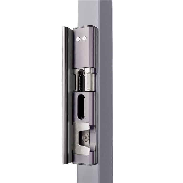 Electric Strike, Fail Close, w/ Security Mushroom, Surface Mount in Aluminum