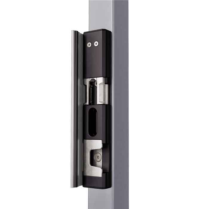 Electric Strike, Fail Close, w/ Security Mushroom, Surface Mount in Black