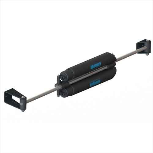 Shotgun Pneumatic Adjustable Gate Closer for gates up to 250 pounds, Black