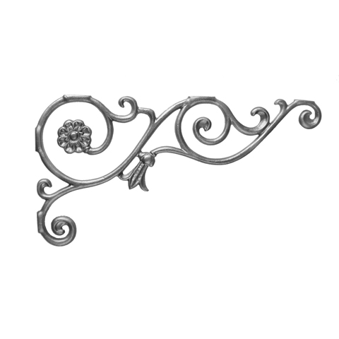 9-1/2" Tall Cast Iron Bracket, Bell Flower Style, Double Faced
