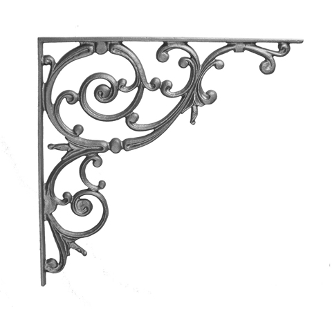 17" Tall Cast Iron Bracket, Pontalba Style, Double Faced