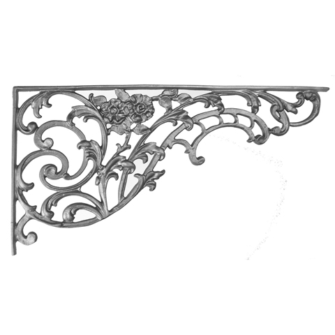 12" Tall Cast Iron Bracket, Bird of Paradise Style, Double Faced