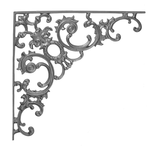 20-1/2" Tall Cast Iron Bracket, Pontalba Style, Double Faced