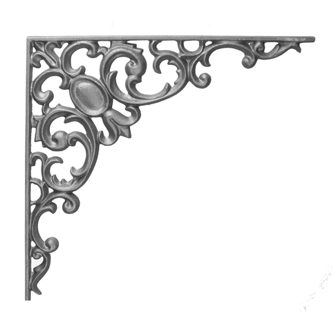 15-1/2" Tall Cast Iron Bracket, Pontalba Style, Double Faced