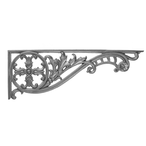 8-1/4" Tall Cast Iron Bracket, Bird of Paradise Style, Double Faced