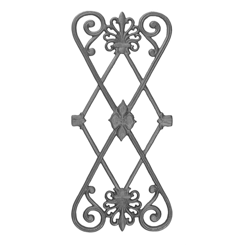22-1/2" Tall Cast Iron Panel, Contemporary Style, Double Faced