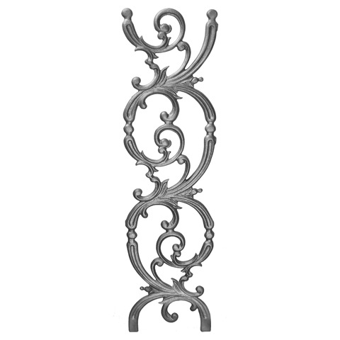 28" Tall Cast Iron Panel, Pontalba Style, Double Faced