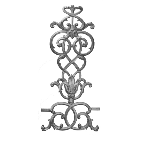 31" Tall Cast Iron Panel, Pontalba Style, Single Faced