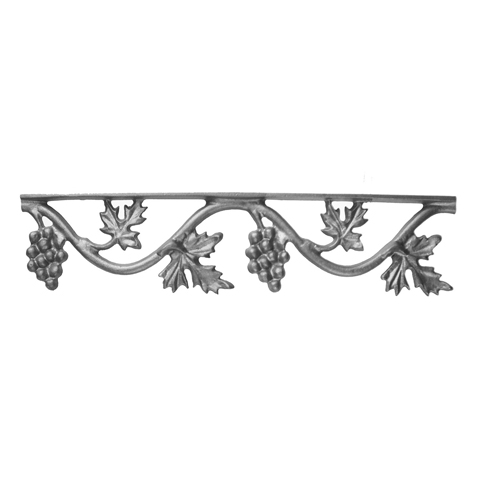 17" Wide Cast Iron Valance, Vineyard Style, Double Faced