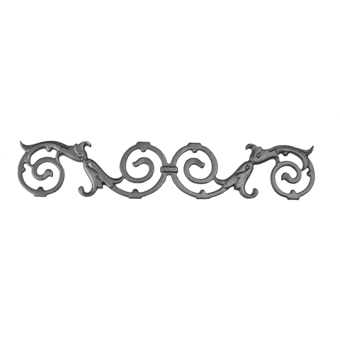 21-1/2" Wide Cast Iron Valance, Pontalba Style, Double Faced