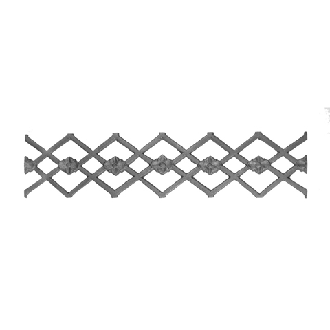 18-3/4" Wide Cast Iron Valance, Modern Style, Double Faced