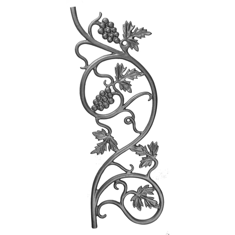 22" Tall Cast Iron Panel, Vineyard Style, Double Faced
