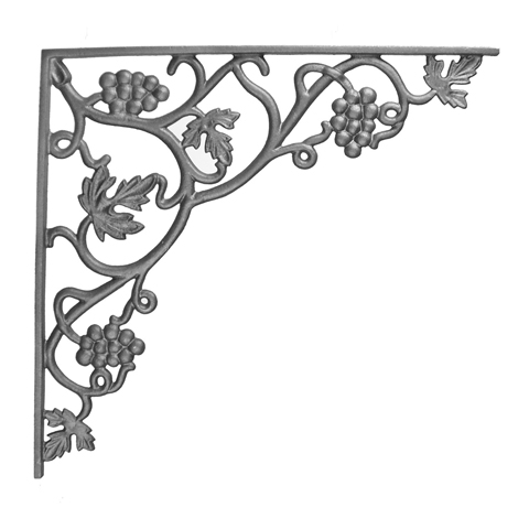 15-1/2" Tall Cast Iron Bracket, Vineyard Style , Double Faced