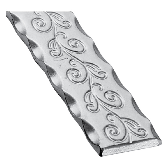 Patterned Flat Bar, End Scroll, Sweep and Corner Bend with Center Scroll Design