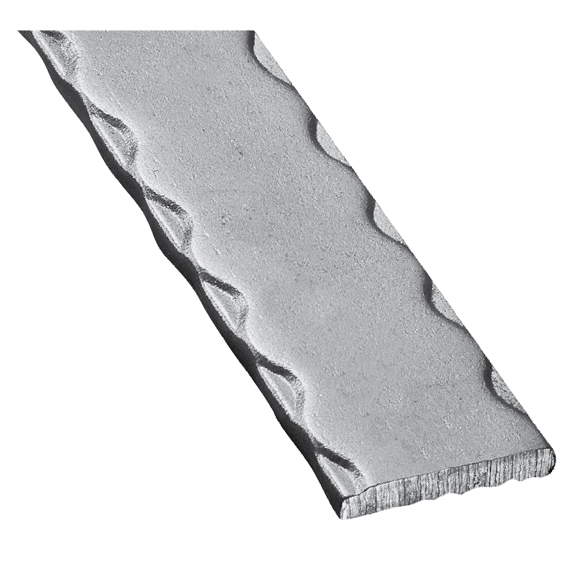 Patterned Flat Bar, End Scroll, Sweep and Corner Bend with Wavy Edges