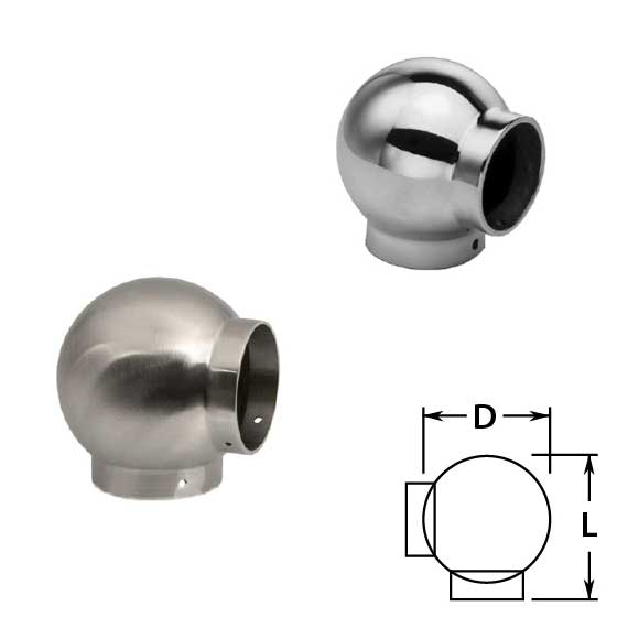 Ball Ell in Stainless Steel