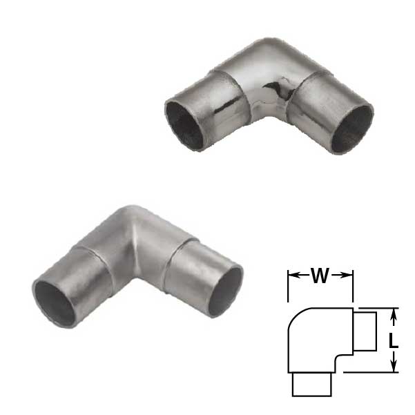 Flush Ells in Polished and Satin Stainless Steel