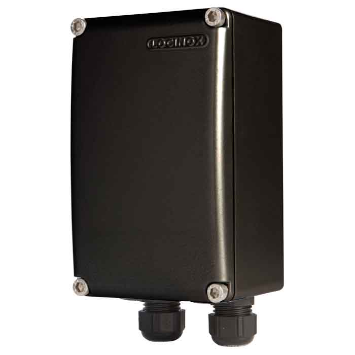 Powerbox: Aluminum powdercoated transformer housing in Black