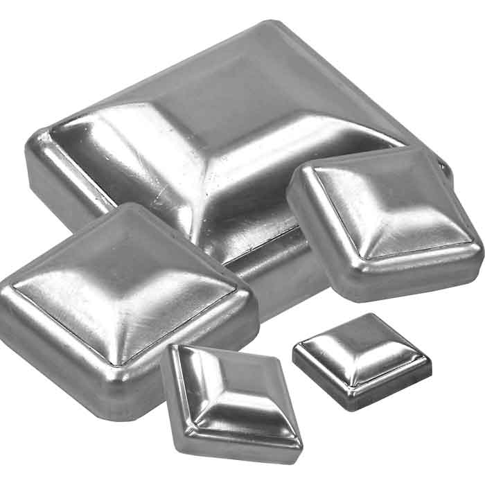 Pressed Aluminum Post Caps for 5/8" to 8" Square Posts