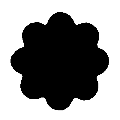 4-3/8" Tall Steel Profile Cut Fixing Plate, Flower Design, 1/4" Thick