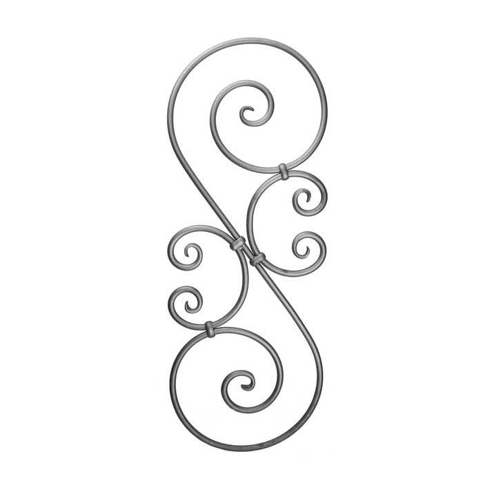 DISCONTINUED - 9/16" dia. Forged Steel S-Scroll Panel, 35-1/2" Tall