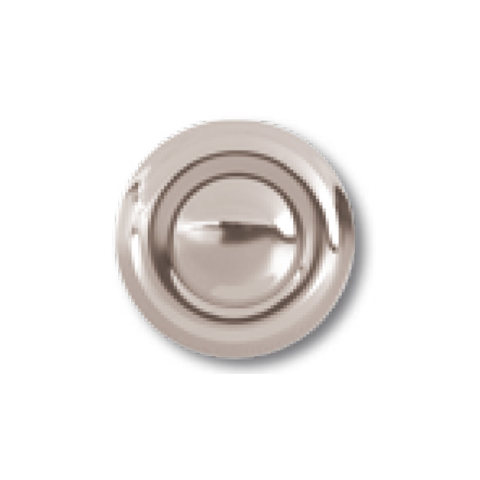 3" dia. Brass Plain Rosette, Nickel Finish, w/M6 Threaded Hole