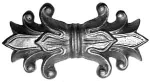 Rosette Casting, Aluminum, 6" wide