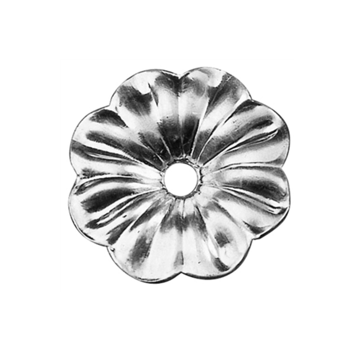3-3/4" dia. Aluminum Flower Rosette with Center Hole
