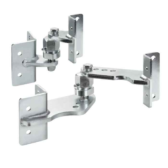 Uphill Hinge Set, Bolt-on, for gate leaves up to 10ft, leaf weight 330 lbs, Galvanized