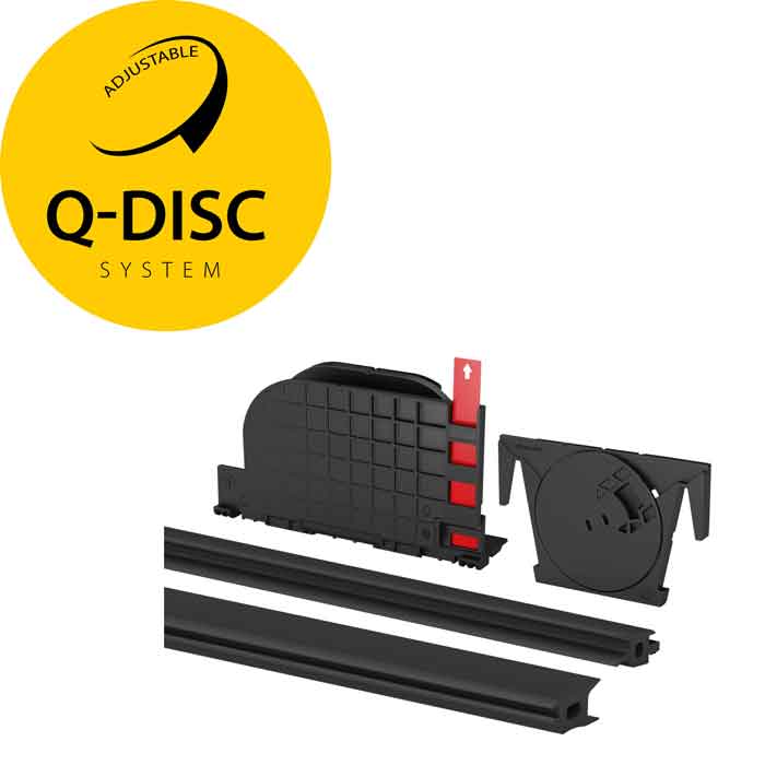 Q-disc and Rubber Inlay Set for 20ft of Railing