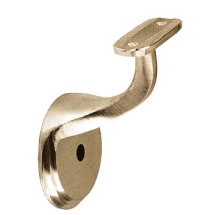 Round Saddle Handrail Brackets in Satin Bronze