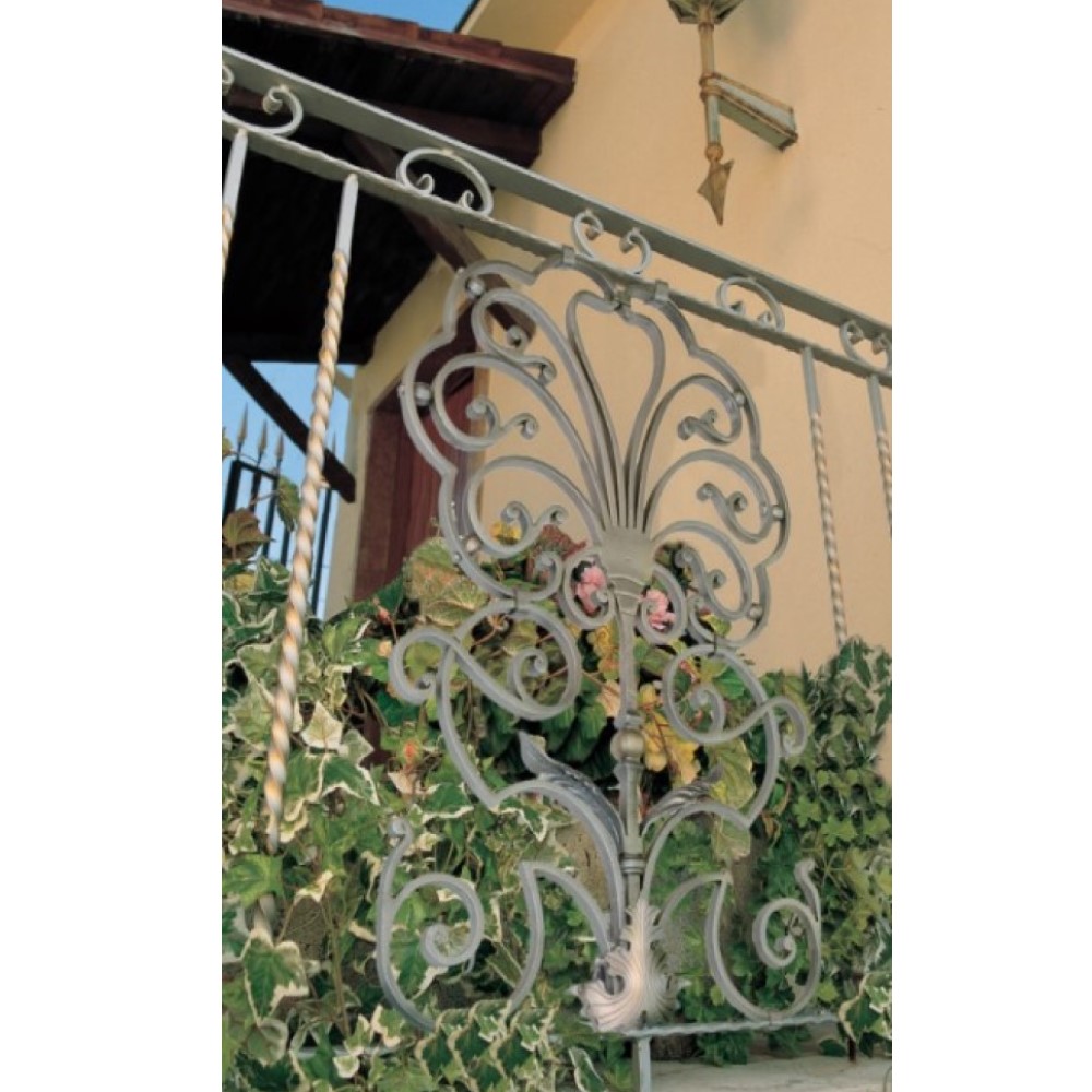 Ornamental Scroll Panel Exterior Railing