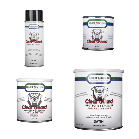 Clear Guard-SATIN Sealer, suitable for all metals, more suitable for interior use.