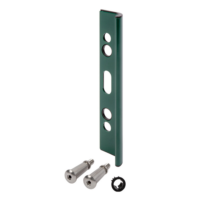 Anti-theft protection plate for Locinox SA, SH Keeps and Modulec, Aluminum material, Black