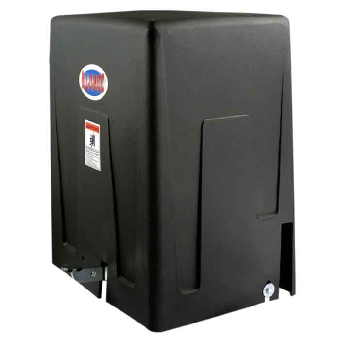 AOM Slide Gate Chain Drive Op, 3000 lbs, 60Ft, 12 ips speed, 24VDC w/battery backup, plastic cover