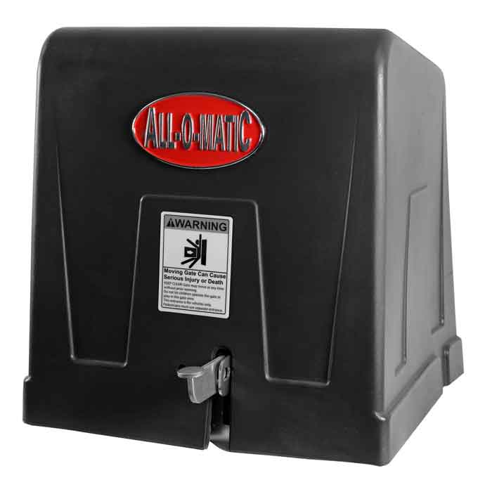 AOM Slide Gate Op, CHAIN Drive, 1600 lbs, 50Ft, 12 ips speed, 24VDC w/battery backup, #40 Chain upgrade