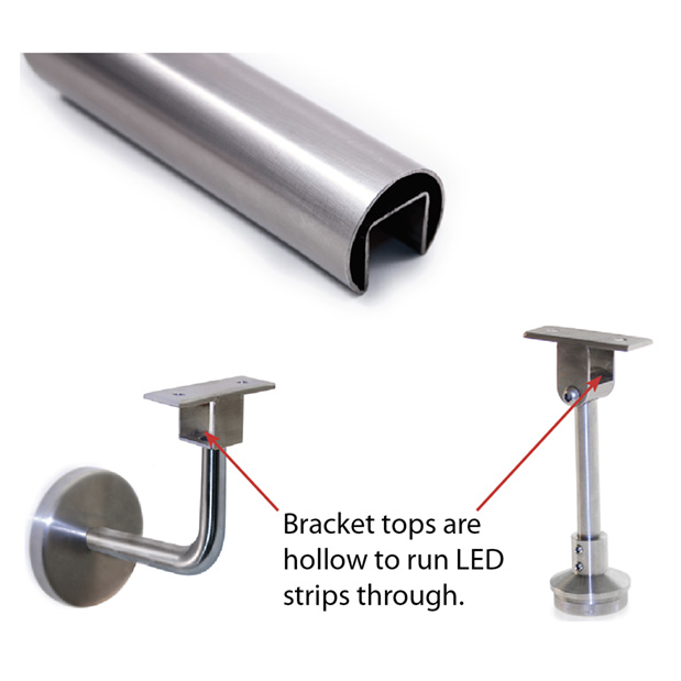 Slotted Handrail and Brackets
