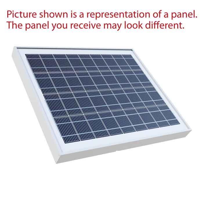 20W, 24V Solar Panel Kit with Steel Bracket and 10FT Lead