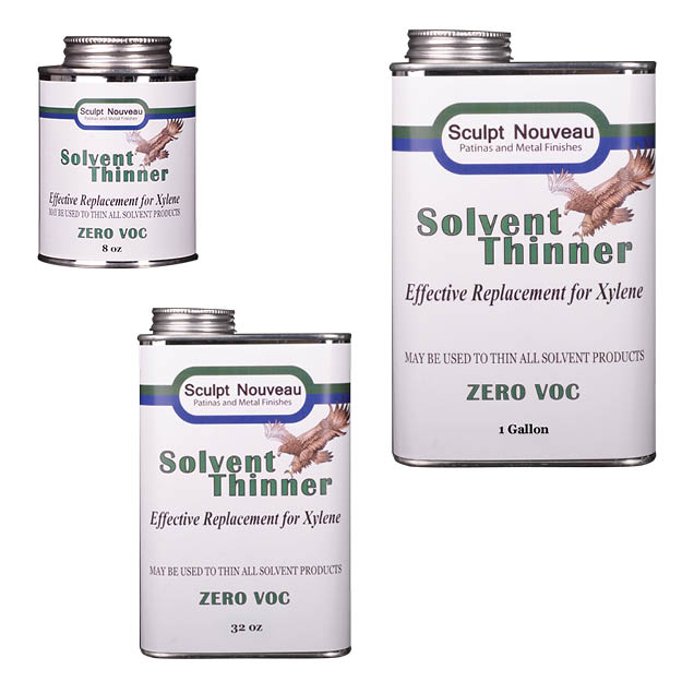 Sculpt Nouveau Solvent Thinner, may be used to thin all solvent products. Zero VOC's.