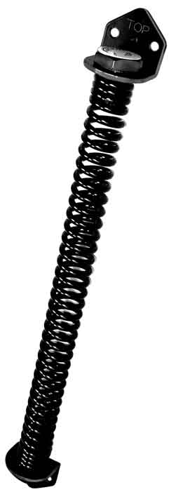 14" Long Spring Return for Wood Gates, Tension Adjustable, Black
