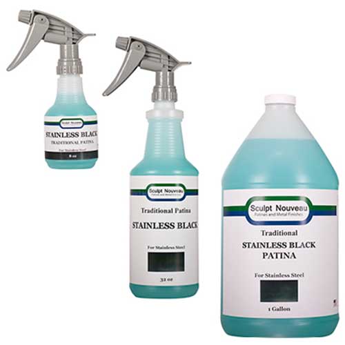 Traditional Patina-Stainless Black Patina for Stainless Steel.