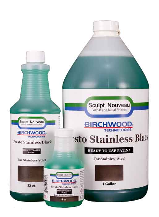 Birchwood Technologies Patina-Presto Black for Stainless Steel