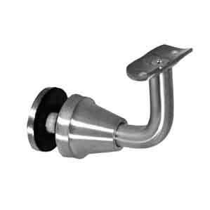 Wall Mount Bracket for 1/2" Glass & Round Tube, 2-3/4" - 3" Wall Clearance, 304 Stainless Steel