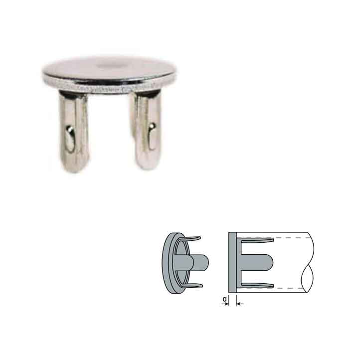 Stainless Steel Drive-On Flat End Caps  for 1-1/4" and 1-1/2" Schedule 40 Pipe