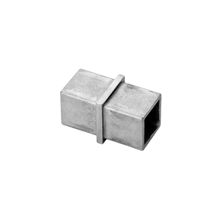 Connector Fitting for Square Tubing, 316 Satin Stainless Steel