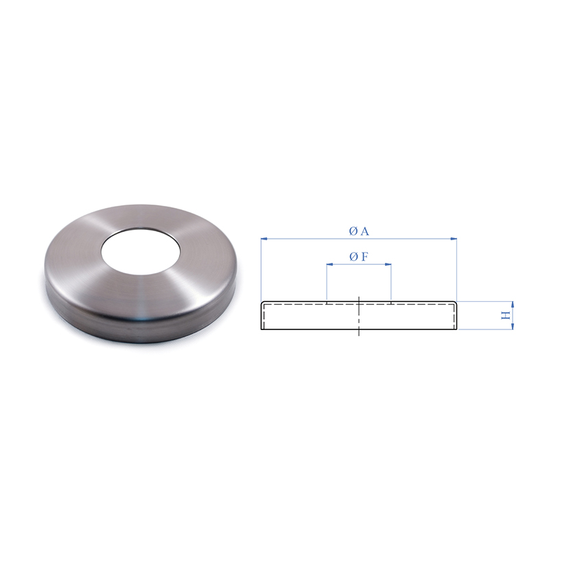 Stainless Steel Flange Canopy for 1-2/3" Tubing