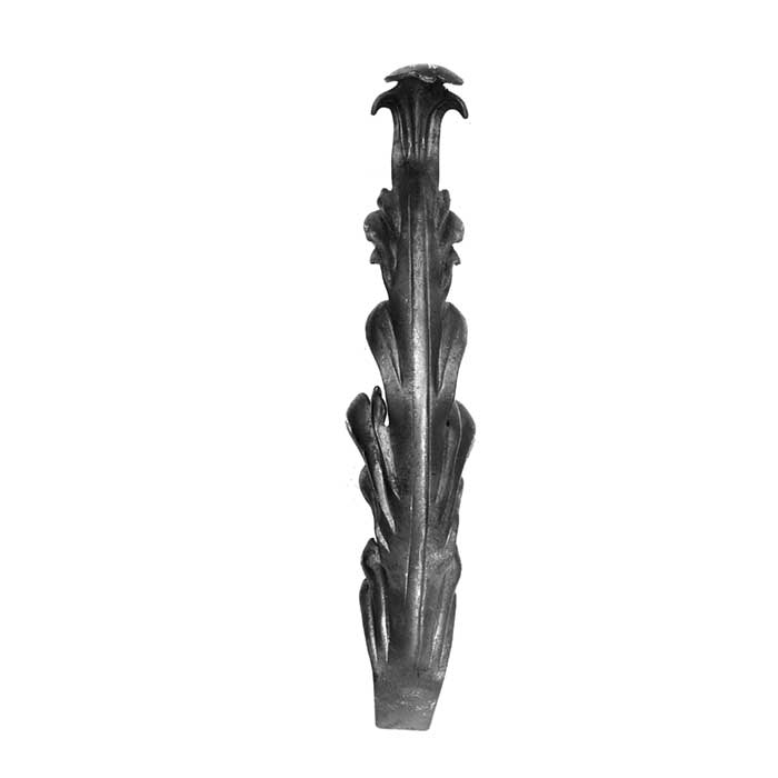 11" Tall Stamped Steel Leaf w/inward curve, 10 gauge