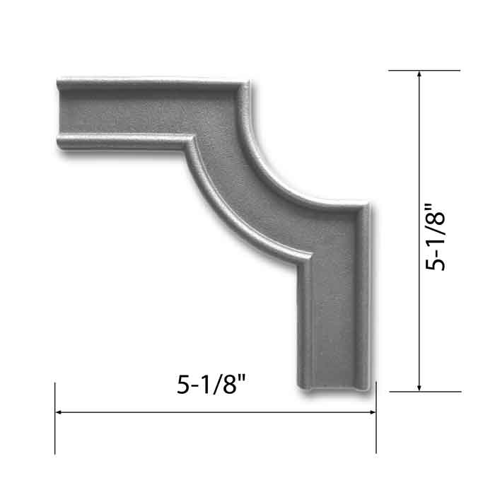 1-3/16" x 5/16" Beveled Corner Banding, Steel, 5-1/8" Tall, Single Faced