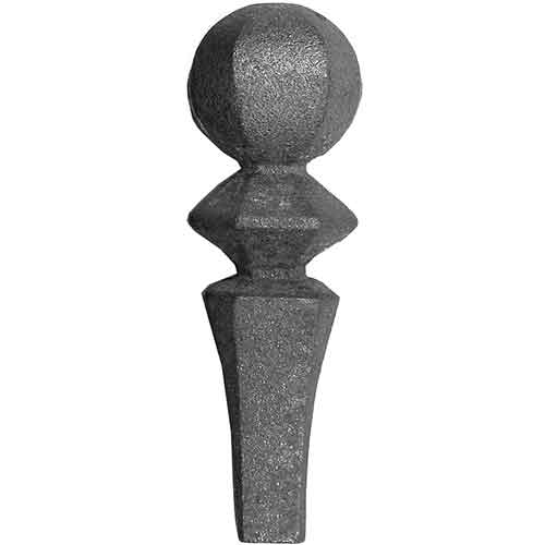 3/4" sq. Base Steel Railhead, 6" Tall